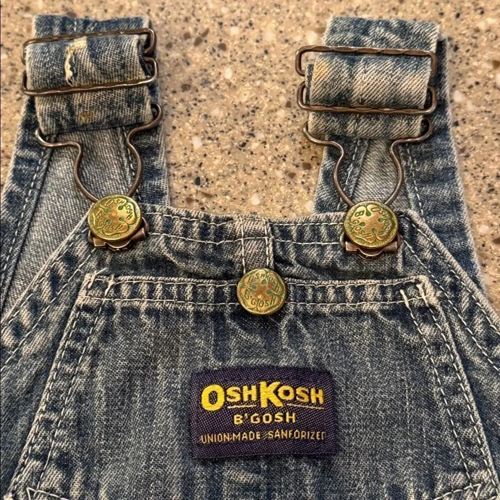 OSHKOSH B'GOSH Vintage Green Label Vestbak 60s Union Made Sanforized Overalls
